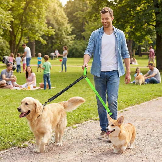 Double laisse pour chien | Anti - Emmêlement - Mon Chien Balade