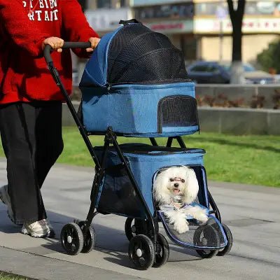 Poussette pour Chien - PetStroller™ - Bleu - Mon Chien Balade