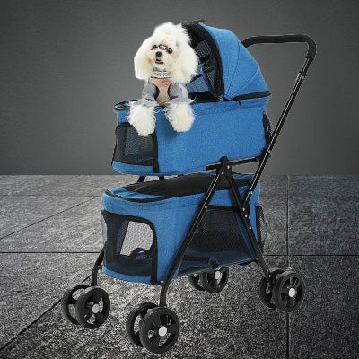 Poussette pour Chien - PetStroller™ - Bleu - Mon Chien Balade