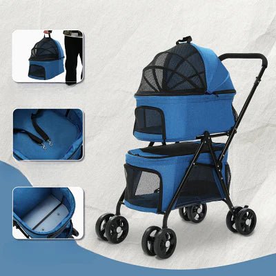 Poussette pour Chien - PetStroller™ - Bleu - Mon Chien Balade