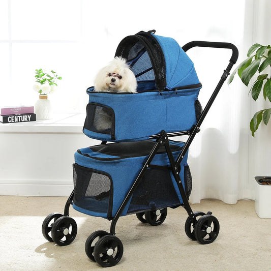 Poussette pour Chien - PetStroller™ - Bleu - Mon Chien Balade