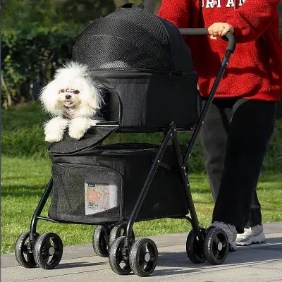 Poussette pour Chien - PetStroller™ - Noir - Mon Chien Balade
