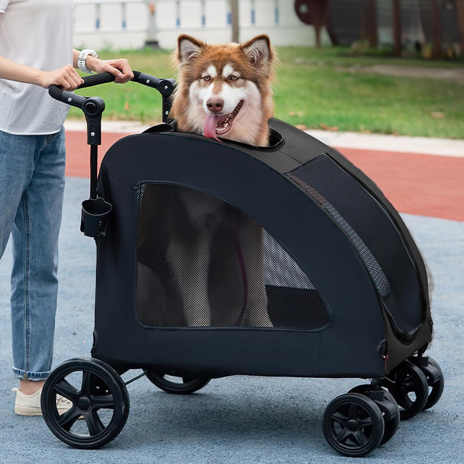 Poussette pour Chien - StrollyPet™ - Noir - Mon Chien Balade