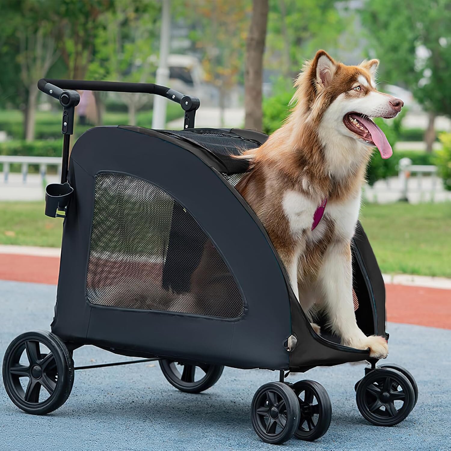Poussette pour Chien - StrollyPet™ - Noir - Mon Chien Balade