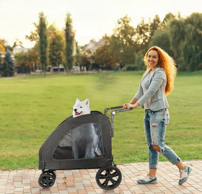 Poussette pour Chien - StrollyPet™ - Noir - Mon Chien Balade