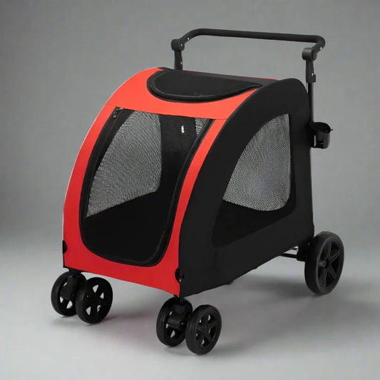 Poussette pour Chien - StrollyPet™ - Rouge - Mon Chien Balade