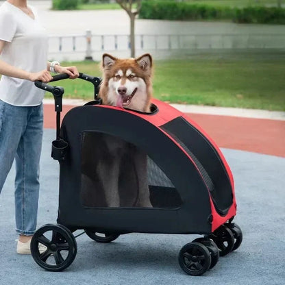 Poussette pour Chien - StrollyPet™ - Rouge - Mon Chien Balade